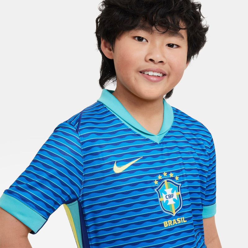 Conjunto Infantil Brasil Away Nike Torcedor 24/25 - Rezenha 10 FC