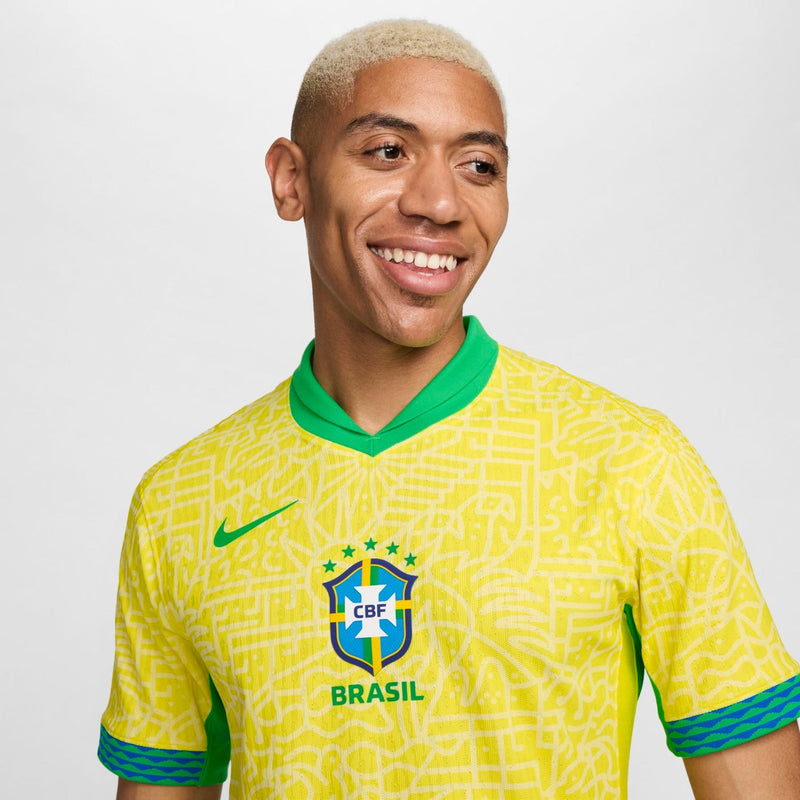 Camisa Brasil Nike Home Masculina Jogador 24/25 - Rezenha 10 FC