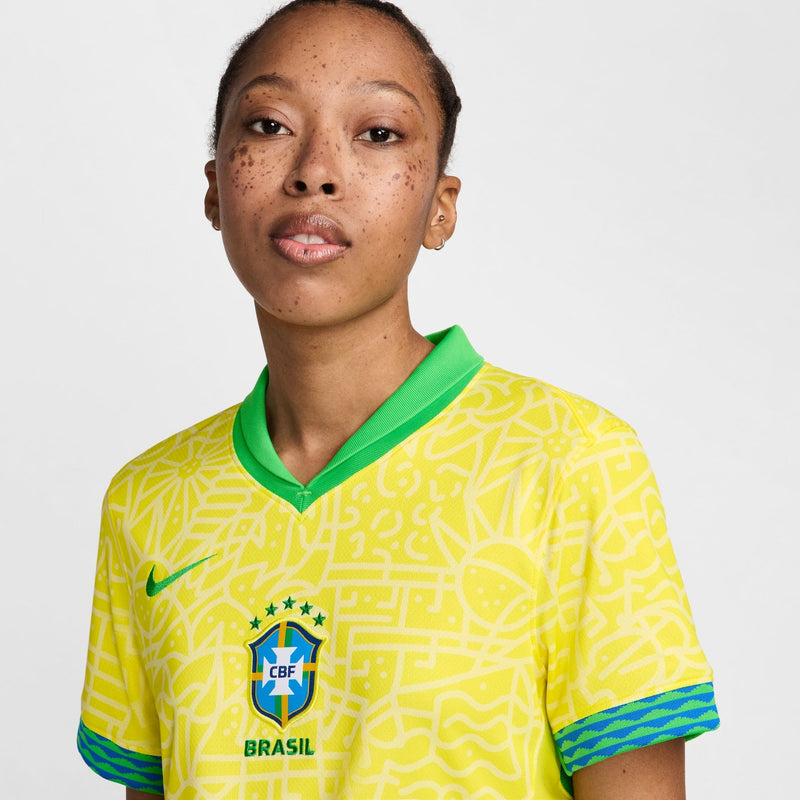 Camisa Brasil Nike Home Feminina Torcedor 24/25 - Rezenha 10 FC