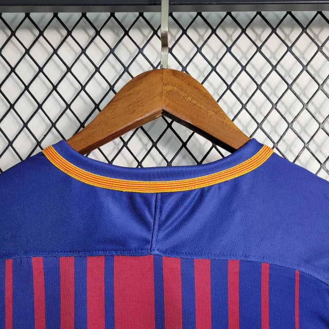 Camisa Retrô Barcelona I Home 2017/18 Nike Masculino Azul Grená - Rezenha 10 FC