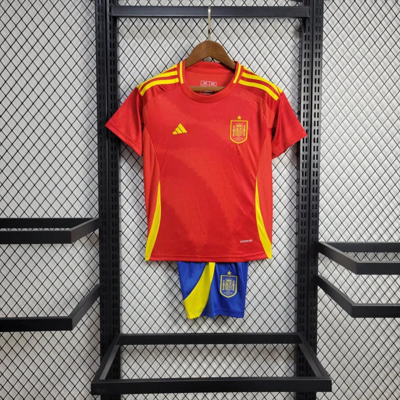 Conjunto Infantil Espanha Home Adidas Torcedor 24/25 - Rezenha 10 FC