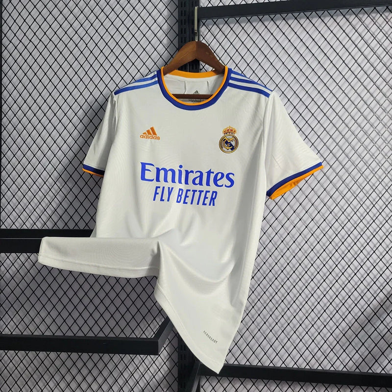 Camisa Retrô Real Madrid I Home 2021/22 Masculino Branco - Rezenha 10 FC