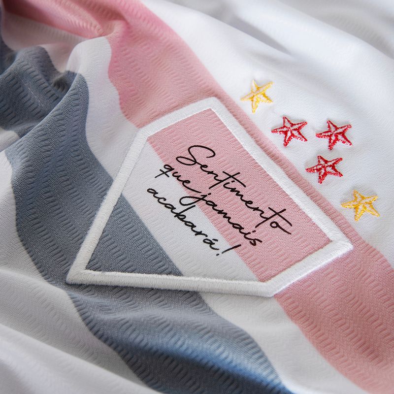 Camisa São Paulo Home 24/25 Torcedor New Balance Feminina - Branco e Vermelho - Rezenha 10 FC