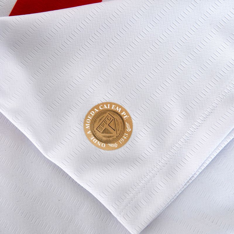 Camisa São Paulo Home 24/25 Torcedor New Balance Feminina - Branco e Vermelho - Rezenha 10 FC