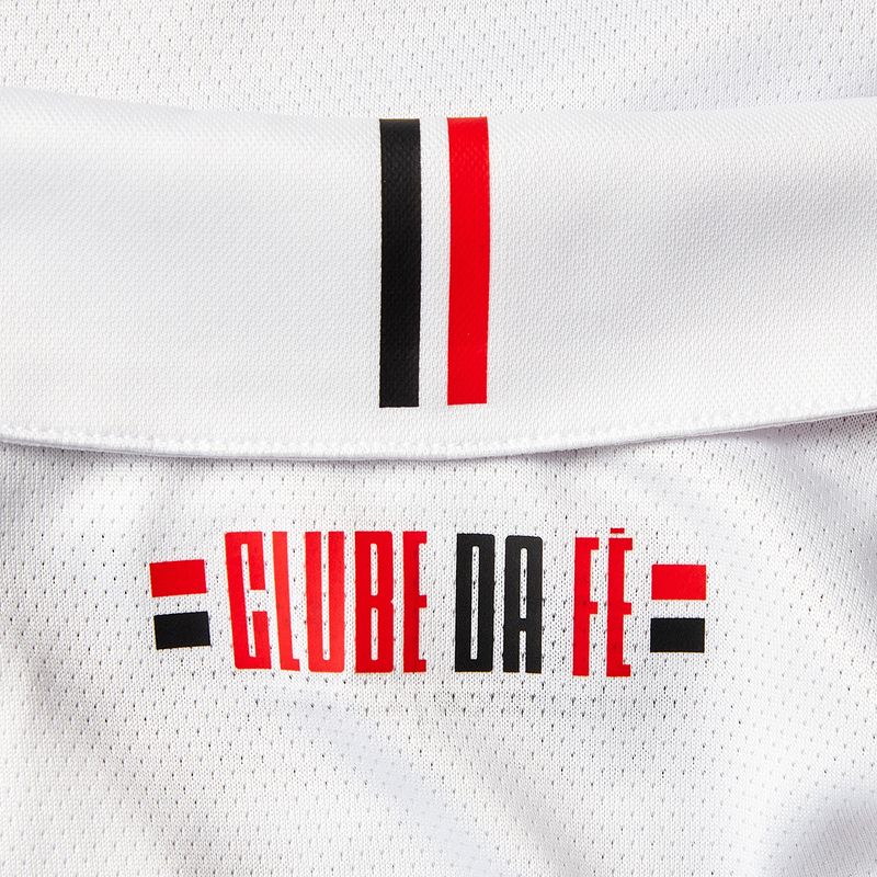 Camisa São Paulo Home 24/25 Torcedor New Balance Feminina - Branco e Vermelho - Rezenha 10 FC