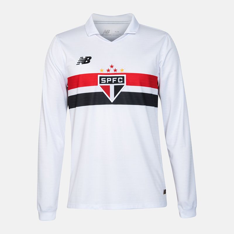 Camisa São Paulo Manga Longa Home 24/25 Torcedor New Balance Masculina - Rezenha 10 FC
