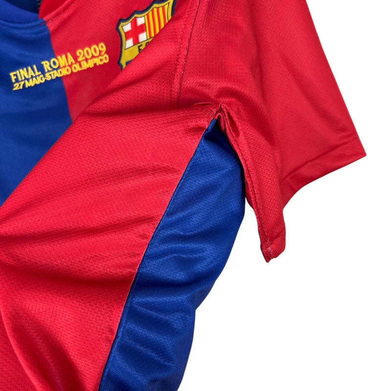 Camisa Retrô Barcelona I Home Nike 2008/09 UEFA Champions League Azul e Grená - Rezenha 10 FC