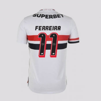 Camisa São Paulo 25/26 Home New Balance Torcedor - Ferreira Nº11 - Rezenha 10 FC
