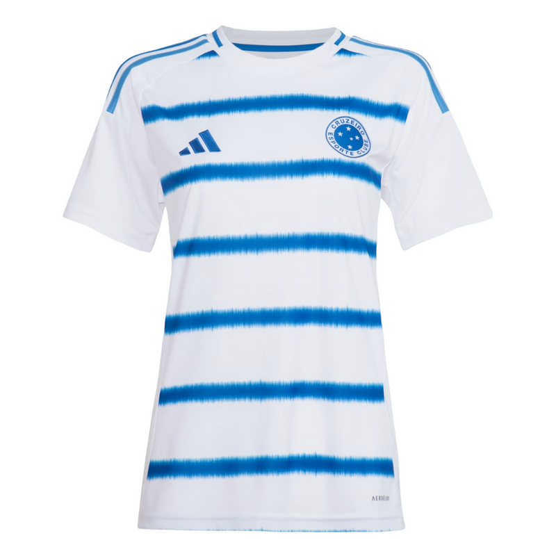 Camisa Feminina Cruzeiro 25/26 Away Adidas Torcedor - Branca - Rezenha 10 FC