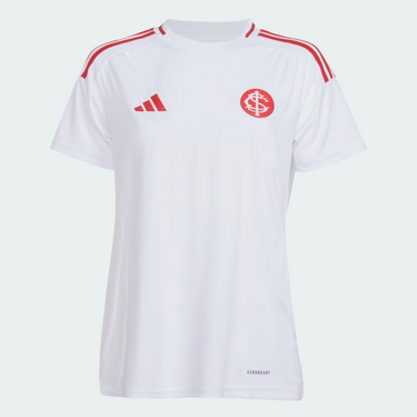 Camisa Feminina Internacional 25/26 Away Adidas Torcedor - Branca - Rezenha 10 FC