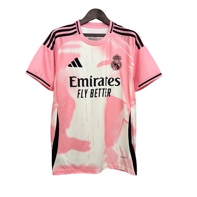 Camisa Retrô Real Madrid Home 2014/15 Adidas Masculino - Rosa e Branco - Rezenha 10 FC