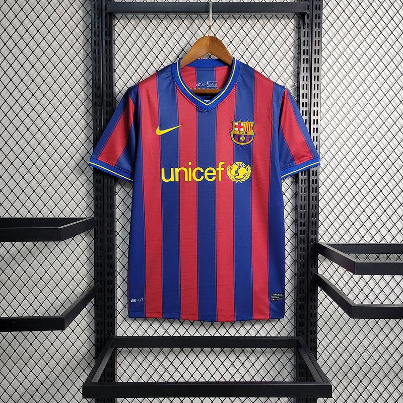Camisa Retrô Barcelona Home 09/10 Torcedor Nike Masculina - Azul e Grená - Rezenha 10 FC