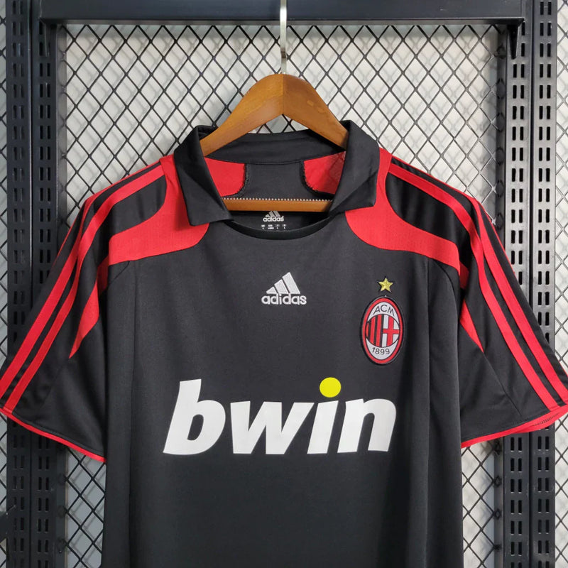 Camisa Retrô Milan III Adidas 2007/08 Masculino Preto - Rezenha 10 FC