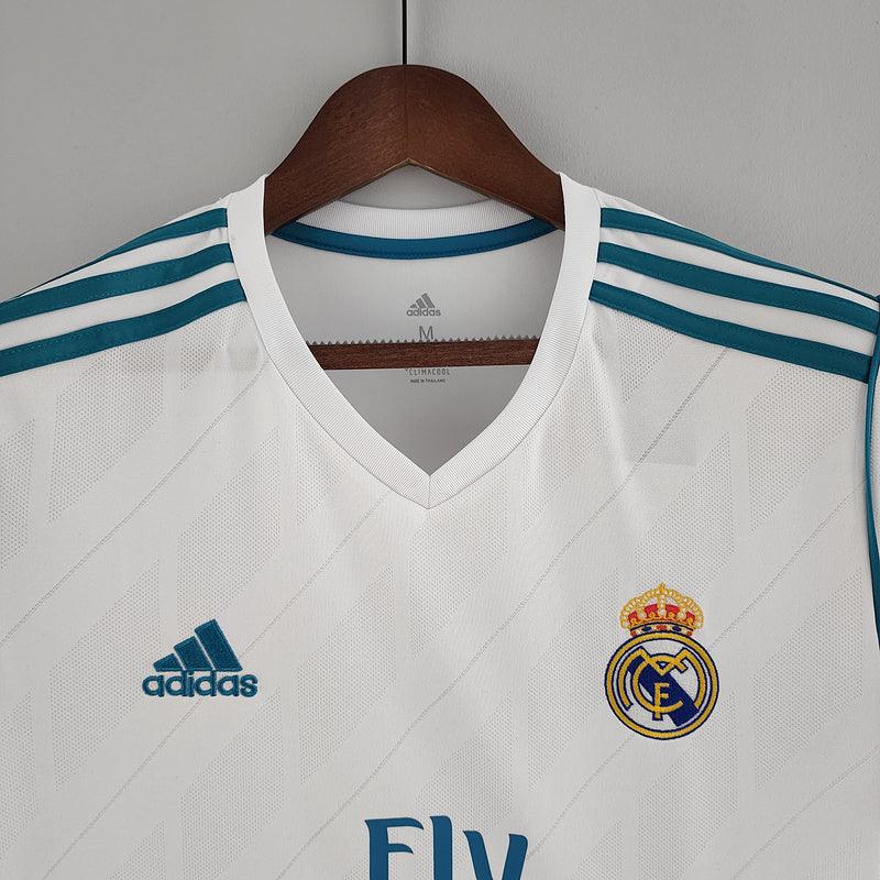Camisa Retrô Real Madrid I Home Adidas 2017/18 Masculino Branca - Rezenha 10 FC