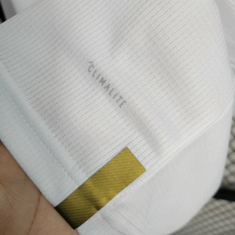 Camisa Real Madrid I Home 2019/20 Adidas Retrô Manga Longa Masculina - Branco - Rezenha 10 FC