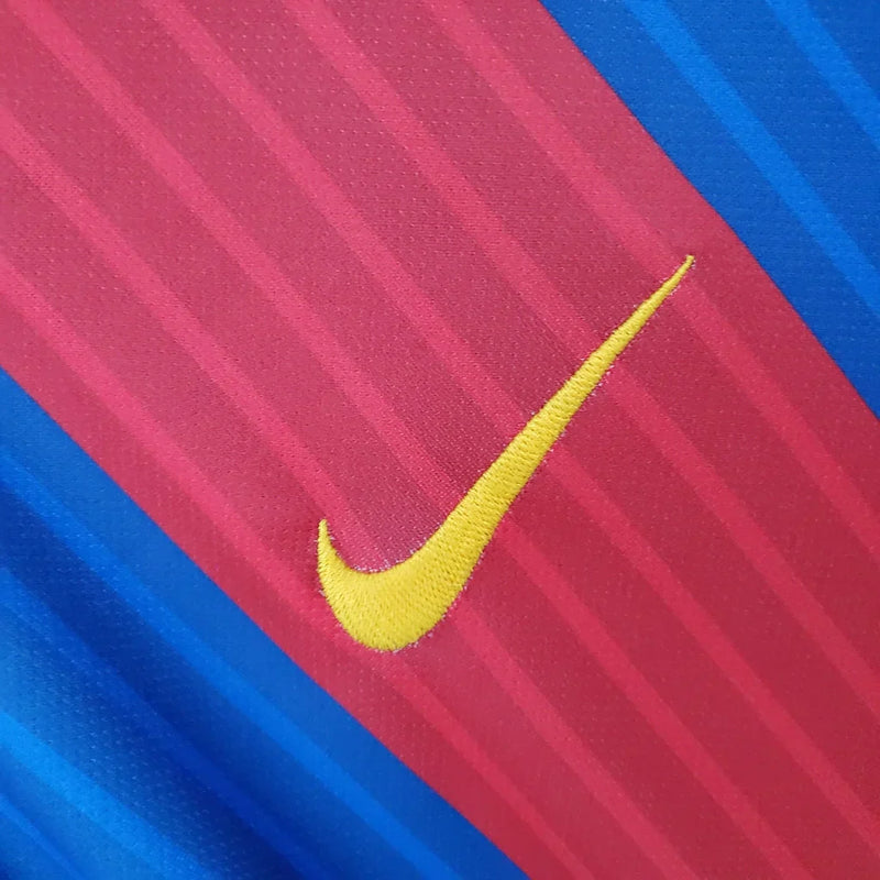 Camisa Retrô Barcelona I Home Nike 2016/17 Masculino Azul Grená - Rezenha 10 FC