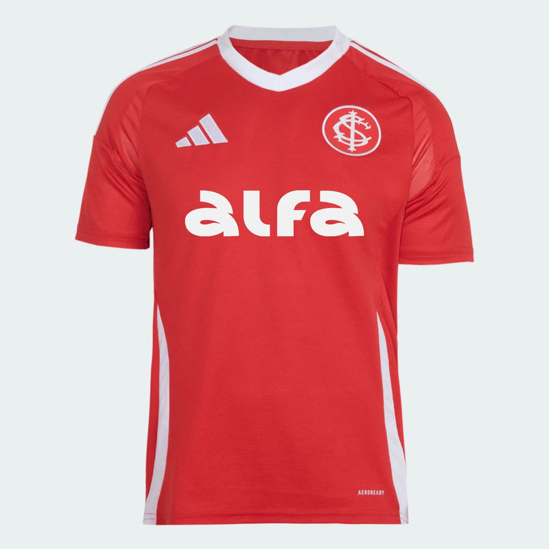 Camisa Internacional 25/26 Home Adidas Torcedor Com Patrocínios - Vermelha - Rezenha 10 FC