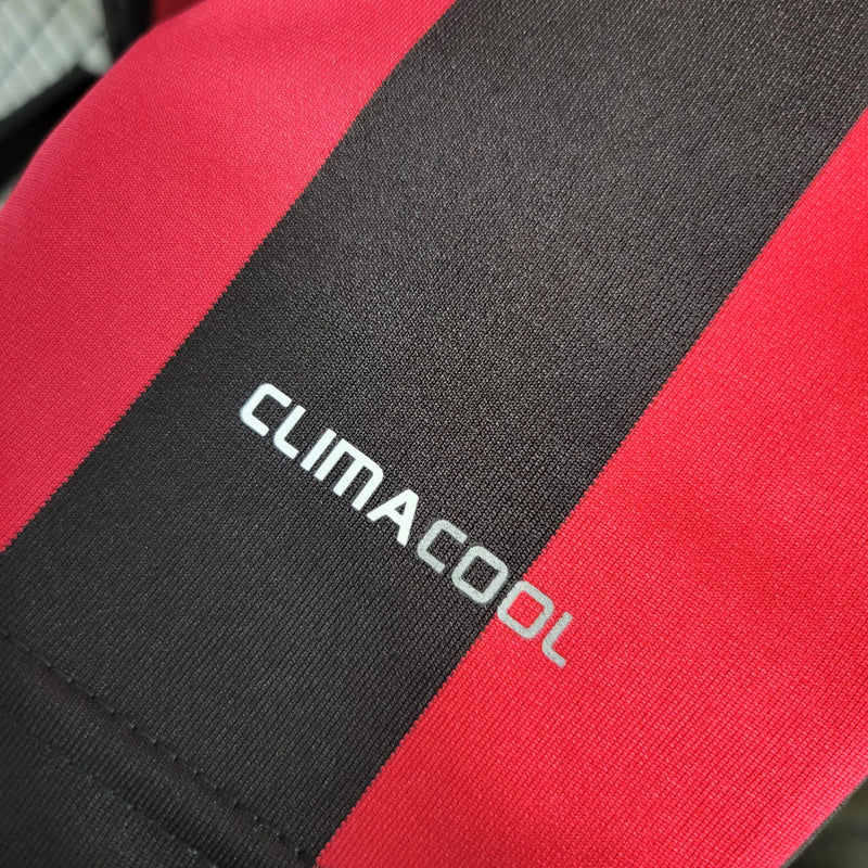 Camisa Retrô Milan I Adidas 2009/10 Vermelho e Preto - Rezenha 10 FC