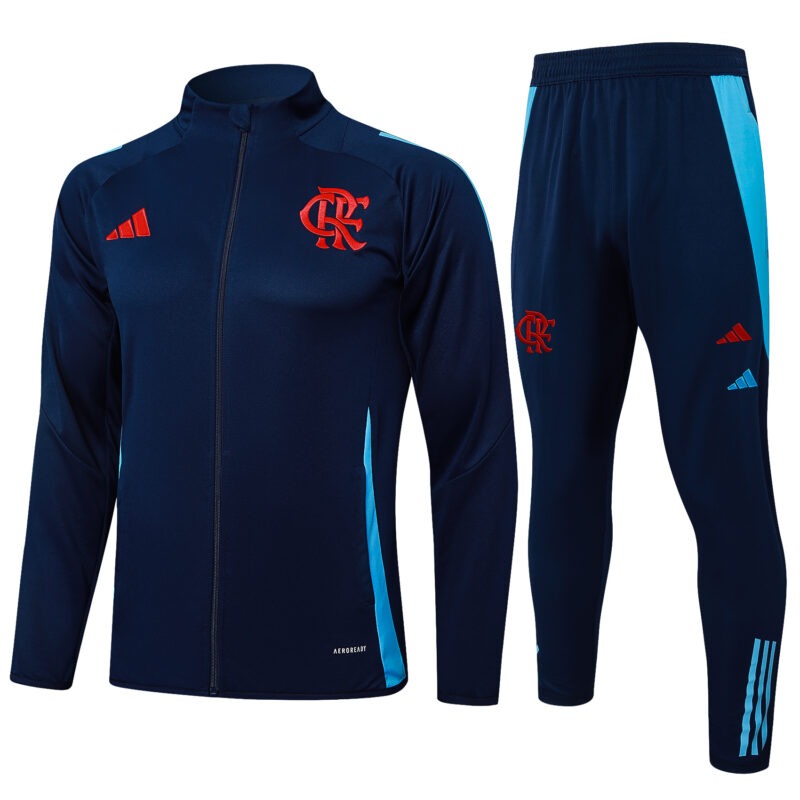 Conjunto Agasalho de Viagem Flamengo 25/26 - Azul Escuro - Rezenha 10 FC