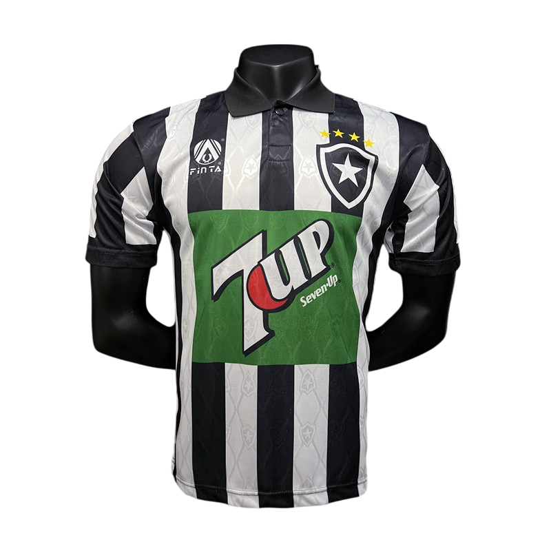 Camisa Retrô Botafogo II 1995/96 Masculina Preta e Branca - Rezenha 10 FC