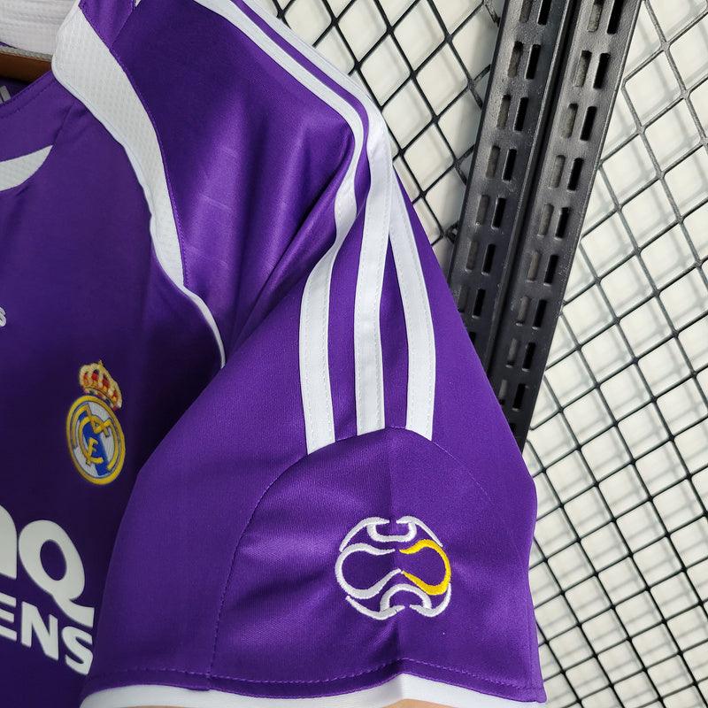 Camisa Real Madrid Away 2006/07 Adidas Retrô - Roxa - Rezenha 10 FC