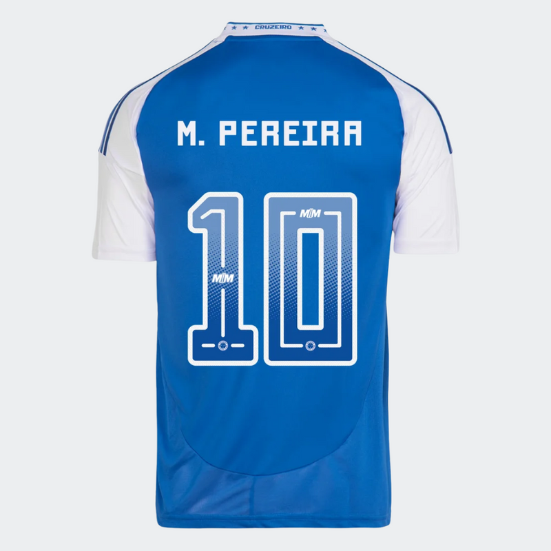 Camisa Cruzeiro 25/26 Home Adidas Torcedor - M. Pereira Nº10 - Rezenha 10 FC