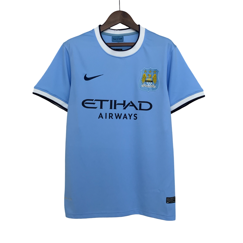 Camisa Retrô Manchester City Home 2013/14 Nike Masculino - Azul - Rezenha 10 FC