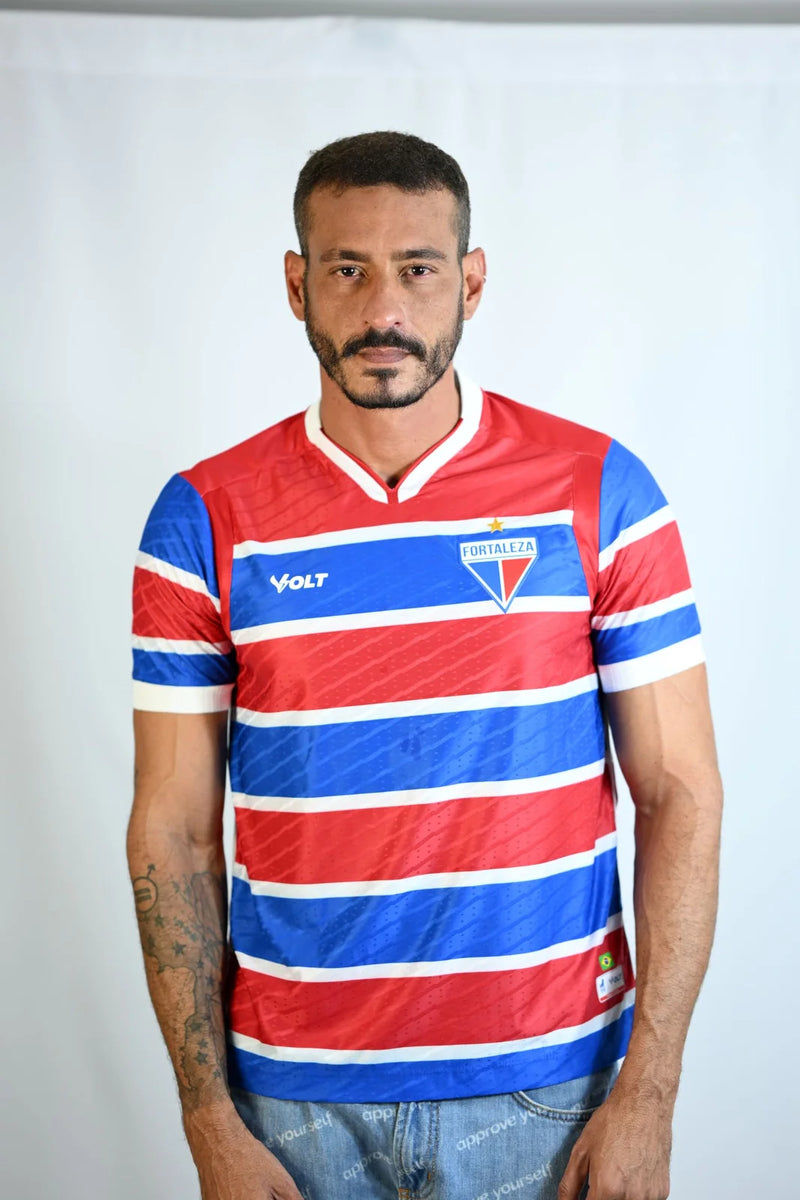Camisa Fortaleza 25/26 Home Volt Torcedor - Azul e Vermelho - Rezenha 10 FC