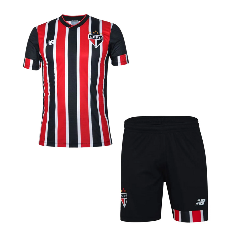 Conjunto Infantil São Paulo Away 24/25 New Balance Torcedor - Rezenha 10 FC