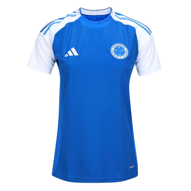 Camisa Feminina Cruzeiro 25/26 Home Adidas Torcedor - Azul - Rezenha 10 FC