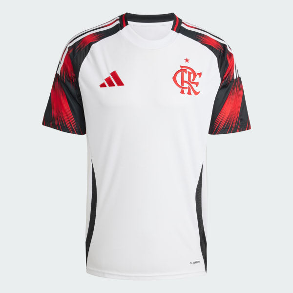 Camisa Flamengo 25/26 Away Adidas Torcedor - Branca e Vermelha - Rezenha 10 FC
