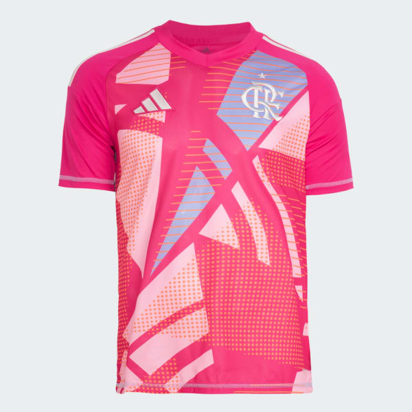 Camisa de Goleiro Flamengo 25/26 Away Adidas Torcedor - Rosa - Rezenha 10 FC