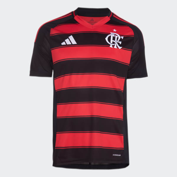 Camisa Flamengo 25/26 Home Adidas Torcedor - Vermelha e Preta - Rezenha 10 FC