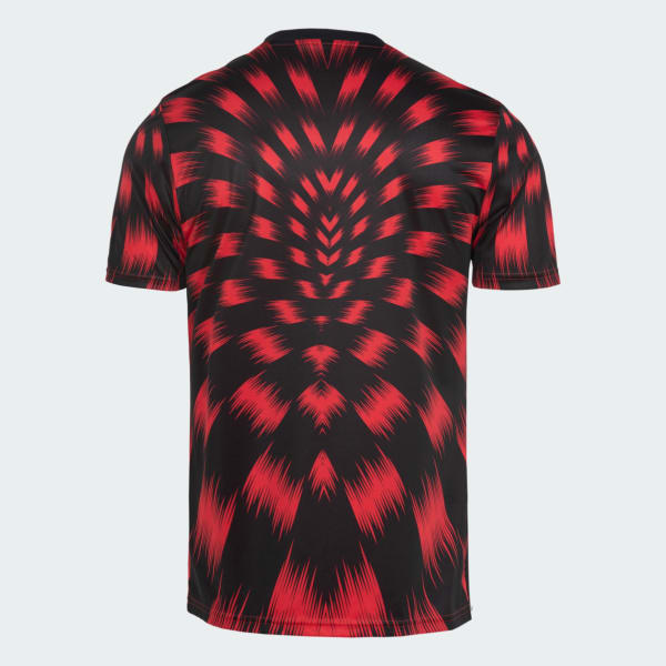Camisa Pré-Jogo Flamengo 25/26 Adidas - Vermelha e Preta - Rezenha 10 FC