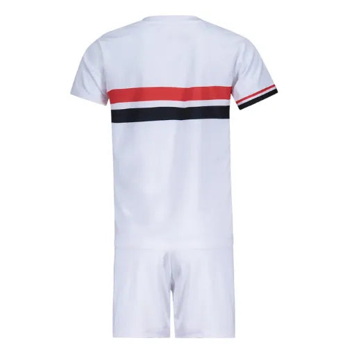 Conjunto Infantil São Paulo 25/26 Home New Balance - Vermelho e Branco - Rezenha 10 FC