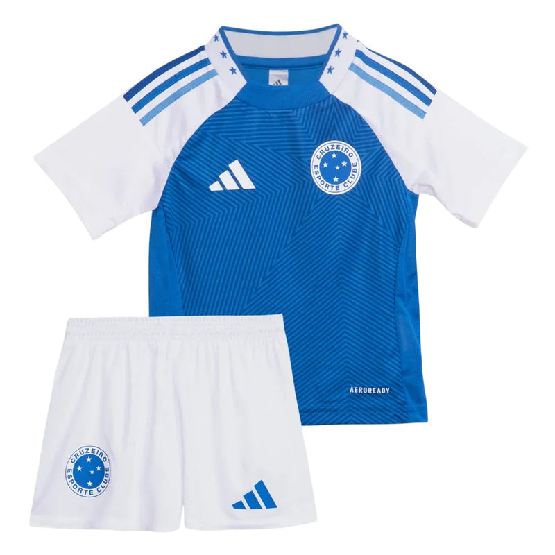 Conjunto Infantil Cruzeiro 25/26 Home Adidas - Azul - Rezenha 10 FC