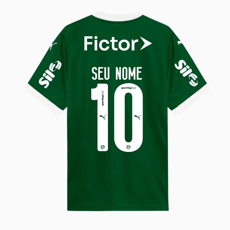 Camisa Palmeiras 25/26 Home Puma Torcedor Com Patrocínios - Verde - Rezenha 10 FC