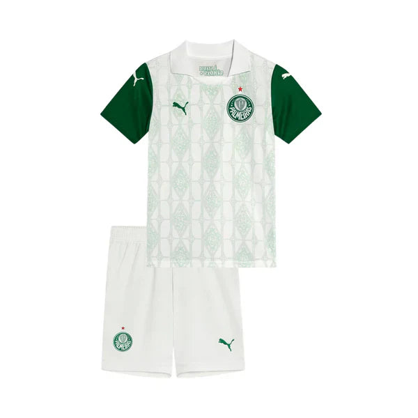 Conjunto Infantil Palmeiras Away 25/26 Puma - Branca - Rezenha 10 FC