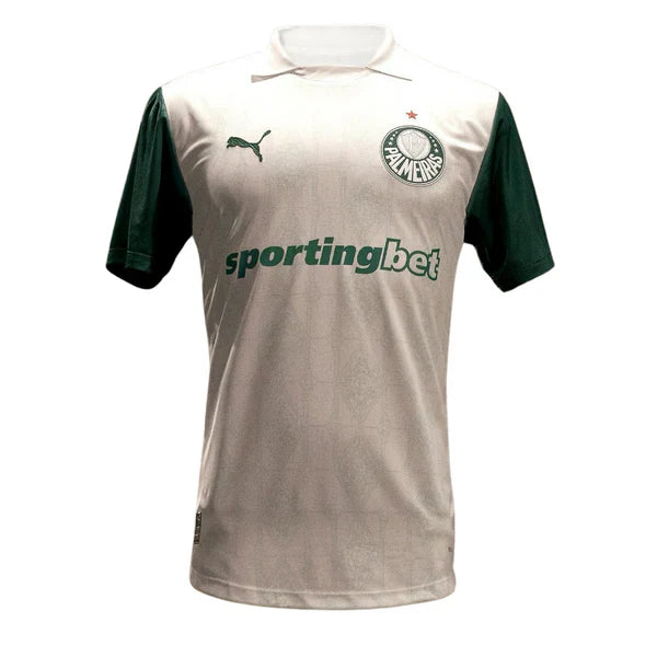 Camisa Palmeiras 25/26 Puma Away Versão Jogador - Branca - Rezenha 10 FC