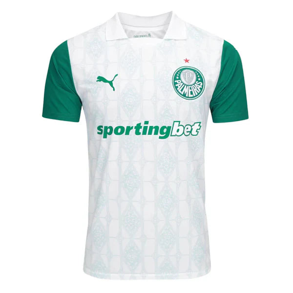 Camisa Palmeiras 25/26 Puma Away Torcedor - Branca - Rezenha 10 FC