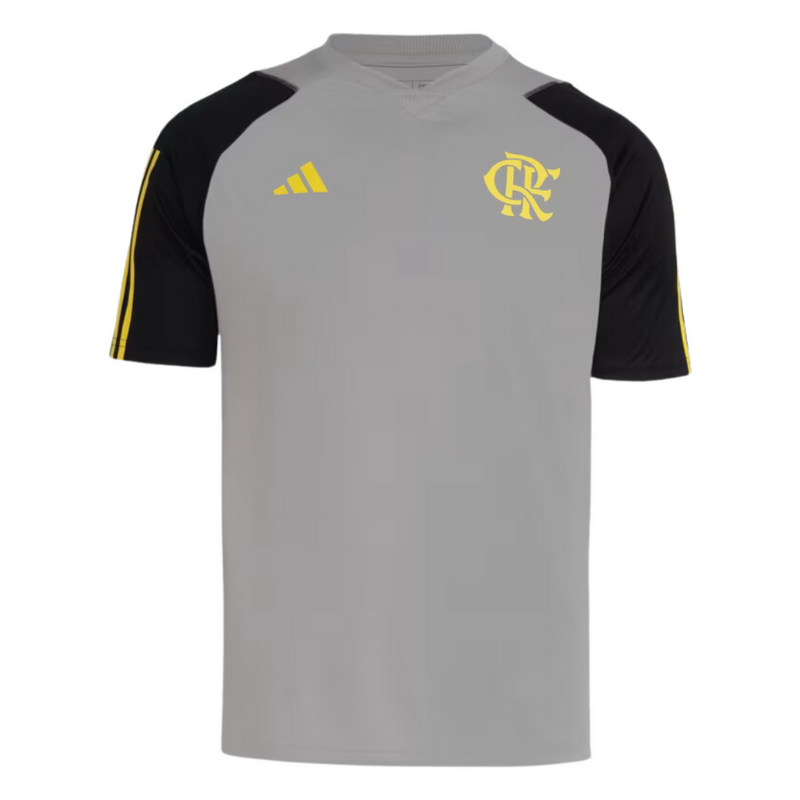Camisa Flamengo Treino Adidas Masculina Torcedor 24/25 - Cinza - Rezenha 10 FC