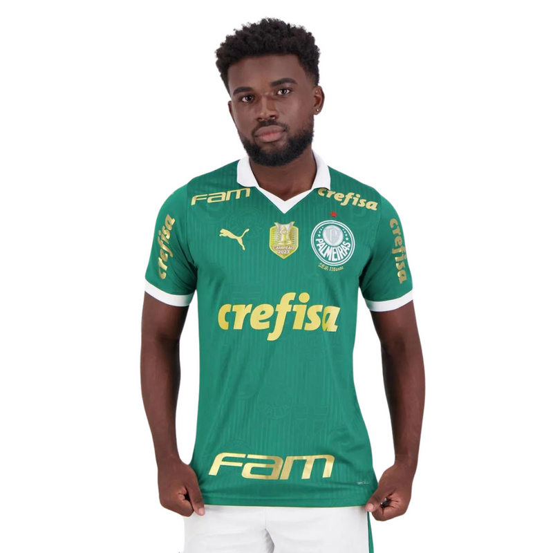 Camisa Palmeiras Home Todos Patrocinadores e Patch 2024/25 Torcedor Puma - Verde - Rezenha 10 FC