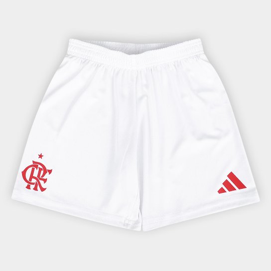 Conjunto Infantil Flamengo 25/26 Home Adidas - Vermelho e Preto - Rezenha 10 FC