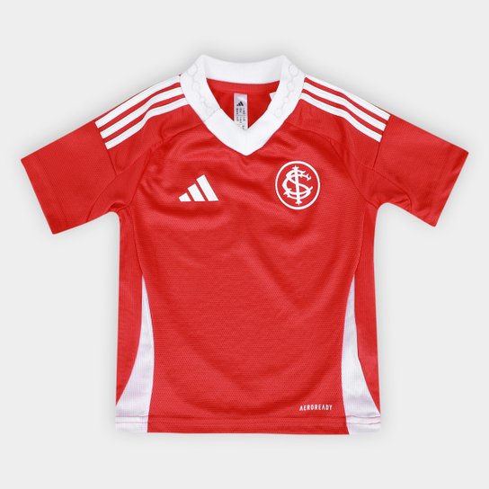 Conjunto Infantil Internacional 25/26 Home Adidas - Vermelho - Rezenha 10 FC