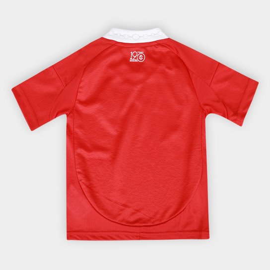 Conjunto Infantil Internacional 25/26 Home Adidas - Vermelho - Rezenha 10 FC