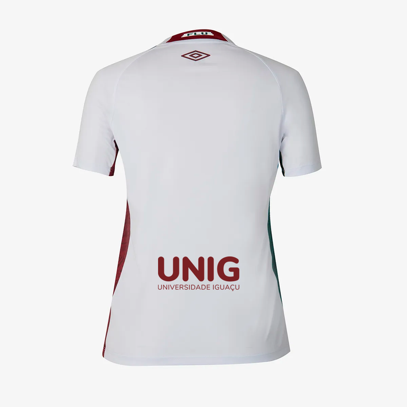Camisa Feminina Fluminense 25/26 Away Umbro Torcedor Com Patrocínios - Branca - Rezenha 10 FC