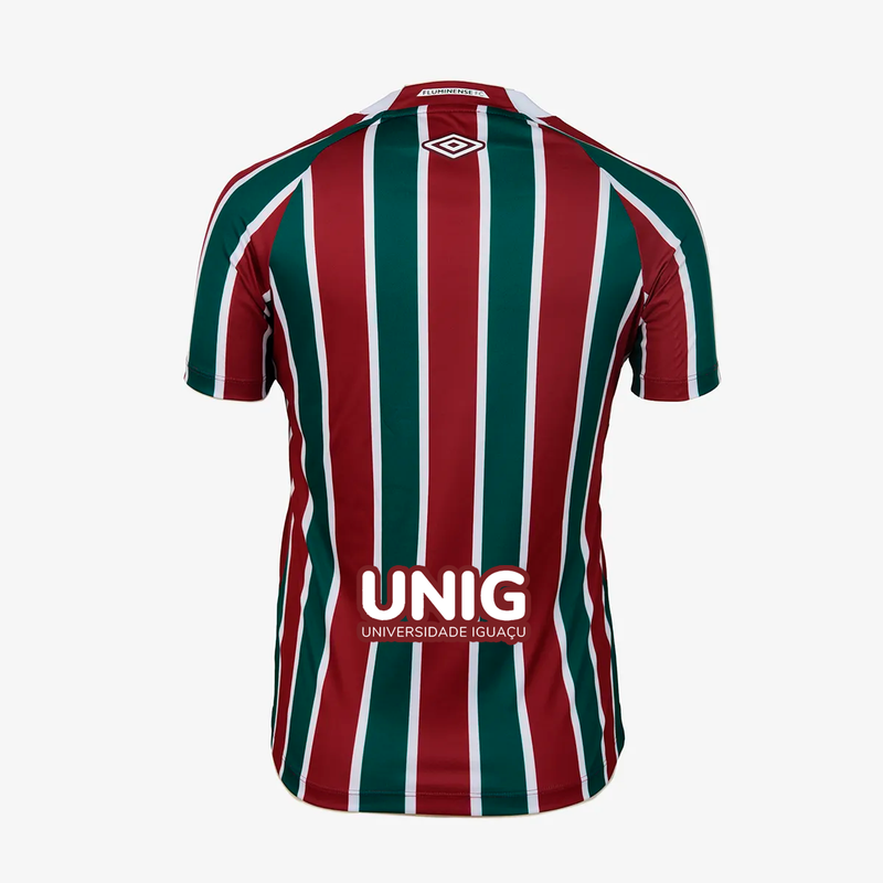 Camisa Feminina Fluminense 25/26 Home Umbro Torcedor Com Patrocínios - Vinho e Verde - Rezenha 10 FC