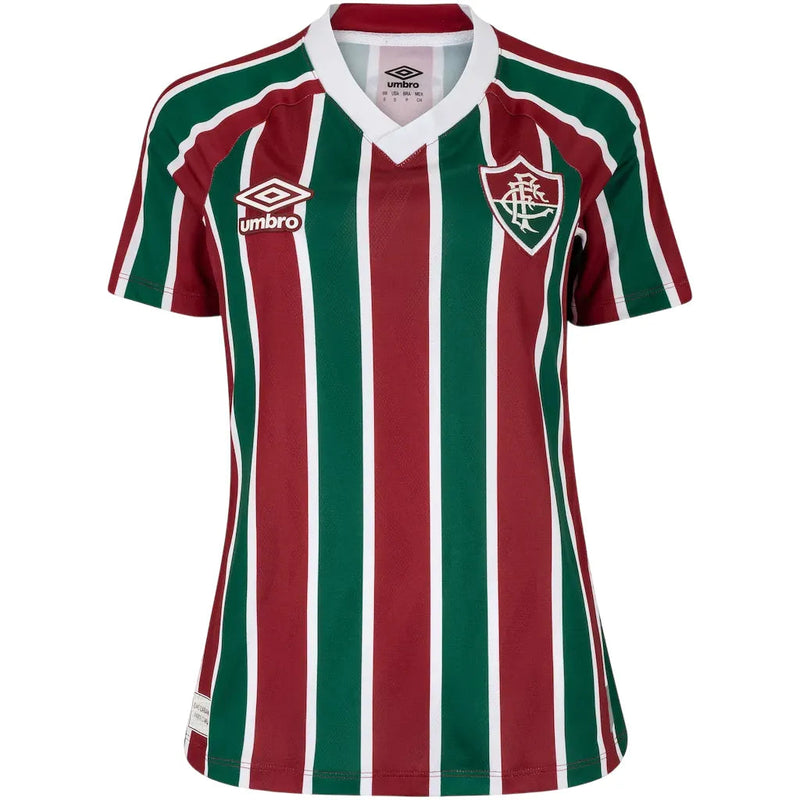 Camisa Feminina Fluminense 25/26 Umbro Home Torcedor - Vinho e Verde - Rezenha 10 FC