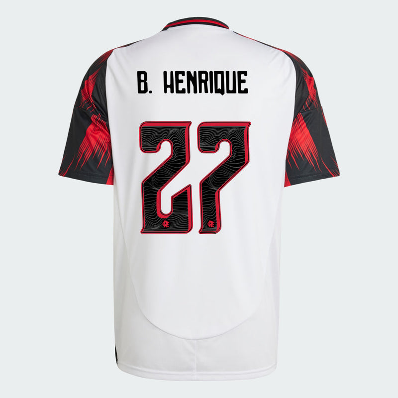 Camisa Flamengo 25/26 Away Adidas Torcedor - B. Henrique Nº27 - Rezenha 10 FC