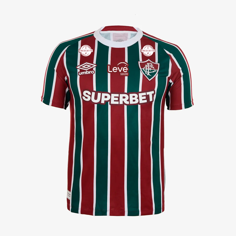 Camisa Fluminense 25/26 Home Umbro Torcedor Com Patrocínios - Vinho e Verde - Rezenha 10 FC